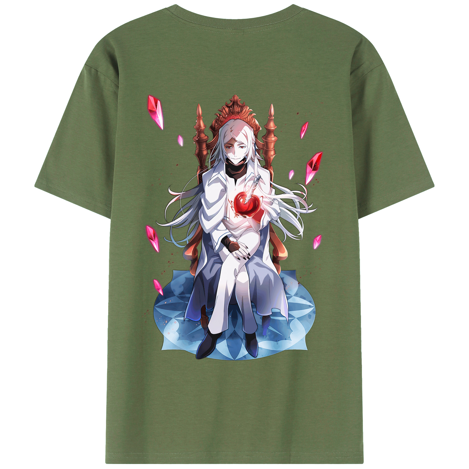（画像用） 文豪ストレイドッグス Bungo Stray Dogs 綿100％ メンズ半袖Tシャツ（バックプリント） 通気性